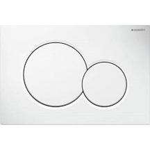 Geberit Alpha01 115.035.11.1 Kumanda Kapağı, Çift Basmalı,Beyaz