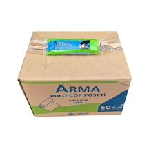 Arma Mavi Orta Boy 55 x 60 CM 30 Litre Çöp Torbası Poşeti - 20 Adetlik 50 Rulo / 1000 Adet / Koli