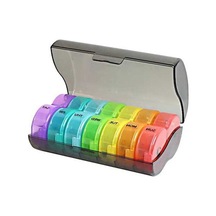 Pazly Suntek Siyah-ve-çok-renkli Magideal Kutusu Kabı Hap Haftalık Günlük 7 Sv Altın