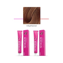 Hubrendy Tedarik 2 Li Set Premium 8 Açık Kumral - Kalıcı Krem Saç Boyası 2 X 50 G Tüp