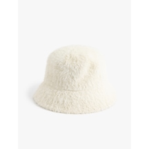 Koton Peluş Bucket Şapka Ekru 5wak40018aa Ekru