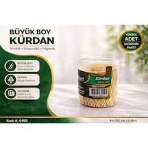 Kürdan Büyük Boy Ahşap Kürdan Hijyenik Paket Tek Kullanımlık Dayanıklı Kürdan Seti 1 Adet