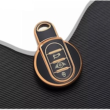 Gma Keys Lüx Mini Cooper Countryman Nano Anahtar Kılıfı Siyah Gold Altın Renk 1.ci Kalite