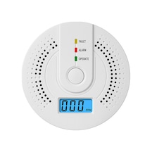 Skycity Kompakt Elektrokimyasal Sensörlü Karbon Monoksit Alarmı - Lcd Göstergeli, 85db Sesli Ve Işıklı Uyarı, 24/7 Sürekli Koruma Aa Pil Dahil Değil