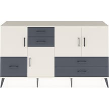 Arges Konsol 4 Raflı 5 Çekmeceli 4 Kapaklı 176x30x99 Aytaşı-aytaşı/antrasit Aytası/antrasıt - Aytası