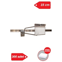 15 Cm -300 Adet Galvaniz Etiketli Kanallı Pano Kancası Raf Askısı Galvaniz