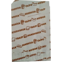 Kuşe Hamburger Tost Kağıdı Orta Boy 25' Li 11 X 18 Cm Siyah