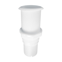 Thru-Hull Threaded 1 ½". W/Hose Barb 38mm. L.87mm.White