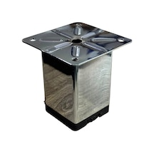 Cateksss 50x50 Mm Tablalı Ayarlı Ayak 8 Cm - 8 Li Paket Gümüş