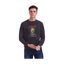 Kreator Past Life Trauma Baskılı Füme Erkek Örme Sweatshirt