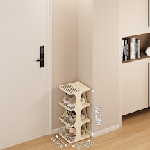 Ayakkabı Rafları Organizatör Dıy Yurdu Ayakkabı Dolapları OrganizatörRafları Köşe İçin Raf 4 Layers Beyaz