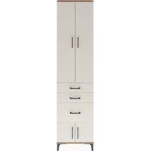 Arges Dolap 3 Raflı 3 Çekmeceli 4 Kapaklı 60x30x243 Çam-aytaşı Çam