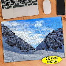 İsviçre Karlı Dağ Doğa Manzarası 240 Parça Puzzle Yapboz-6184943