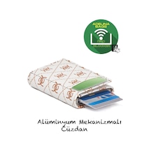 Adelina Bags Unisex Rio Mekanizmalı Otomatik Kızaklı Kartlık Cüzdan Beyaz