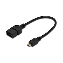 Usb On-the-go Otg Kablosu, 0,20 Metre, Awg 28, Usb A, Dişi - Micro Usb B, Erkek-20566