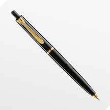 Pelikan Tükenmez Kalem 14 Ayar Altın Kaplama Siyah K200 Çok Renkli