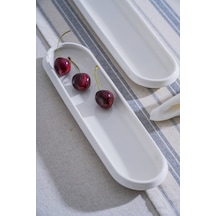 Acar Rumi Oval Kayık Tabak - 28 Cm Beyaz