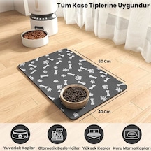 Matgo Pati Evcil Hayvan Besleme Matı Pati ve Kemikli Mama Paspası 60 x 40 CM