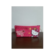 Hello Kity Yıldızlı Pembe Desenli Tasarım Kalemlik - Makyaj Çantası Diğer