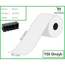 80x30 Metre Termal Yazarkasa Ve Adisyon Rulosu 10 Adet