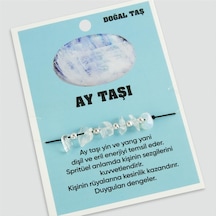 Ay - 115 - T Doğaltaşlı İp - Glblseme - Bileklik-açık Mavi