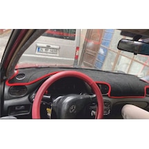 2000-2003 Modellerine Uygun Hyundai Accent Torpido Koruma Halısı Kenar Renk Kırmızı
