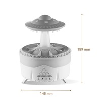 Ufo Su Damlası Aromaterapi Nemlendirici Masaüstü Uzaktan Kumanda Difüzörü, Fiş: Ab Fişi Siyah