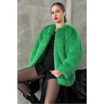 Verymoda Suni Kürk Ceket F1608 Zümrüt