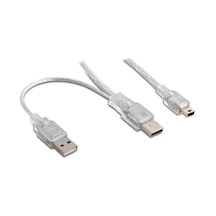 Mini usb harddisk kablosu 5 pin usb Y hdd kablosu 80 cm mini usb 2.5 harddisk kablosu