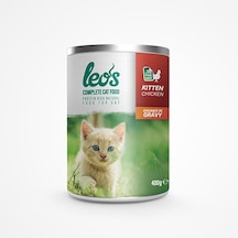 Leos Tavuk Parça Etli Soslu Konserve Yavru Kedi Maması 400 G