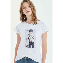 Anime Attack On Titan Baskılı Beyaz Kadın Tshirt (534309183)