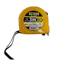 Boss Profesyonel Plastik Çerçeveli Şerit Metre 3 Metre X 16 Mm