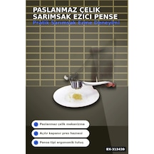 Mekanik Pense Formlu 14.5 Cm Paslanmaz Çelik Sarımsak Ezici Alet 1 Adet Bx-313439 Renkli