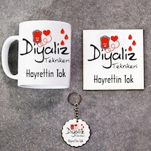 Diyaliz Teknikeri Hediye Seti Kupa Bardak+Altlık+Anahtarlık