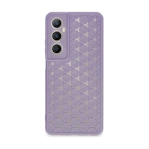 Realme C65 Kılıf Petek Silikon Kapak - Lila -