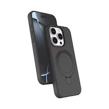 Newface Apple İphone 15 Pro Max Regal Magsafe Standlı Kapak - Titan Gri