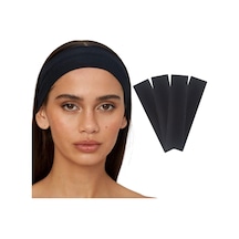 4'lü Saç Bandı - Elastik Kaymaz İnce Esnek Pamuk Emici Kadın Saç Bandı Bandana, Unisex Spa Koşu Dans Yoga Pilate Genel