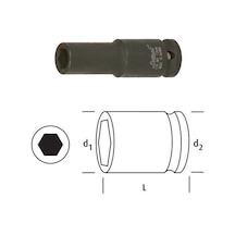 Osaka Ln38ıd5/8 Inch Uzun Lokma 3/8'' 5/8
