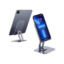 Jmary Mk-61 Ayarlanabilir Katlanabilir 360 Derece Dönebilen Telefon Ve Tablet Standı Gri