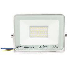 30 Watt - 220 Volt 6500k Ip65 150 Işık Açısı Beyaz Slim Kasa Led Projektör 4434