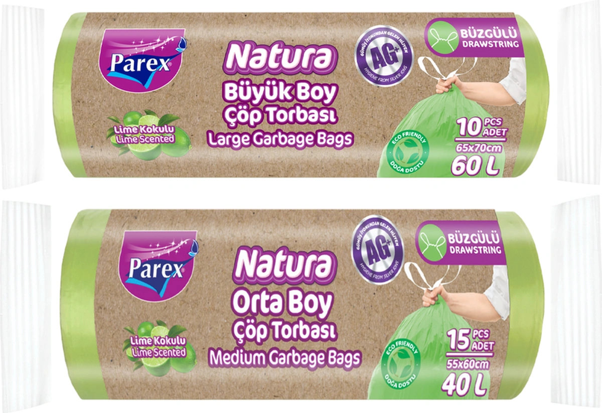 Natura Büzgülü Çöp Torbası Orta Ve Büyük Boy Paket