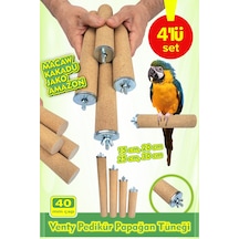 Vixpet Venty Pedikür Papağan Tüneği 4'lü Çapı 40 mm Macaw | Kakadu | Jako | Amazon