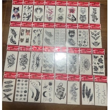 Airbrush Tattoo Minimal Yapıştırma Geçici Dövme Seti 30'lu Seri11