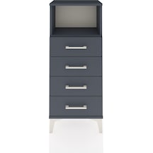 Arges Komodin Tek Raflı 4 Çekmeceli 44x30x106 Antrasit-antrasit Antrasit