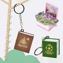 Kitap Şeklinde 3d Anahtarlık Açık Gri