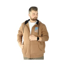 Mode Xl Erkek Sweat Fermuarlı Free Your Mind 22536 Sütlükahve 001