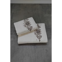Bambu Yumuşak & Yüksek Su Emici Tivoli 2'li Havlu Seti - Elise Ekru