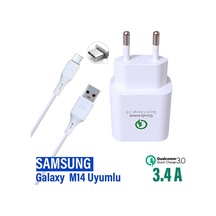 Samsung Galaxy M14 5g Uyumlu Hızlı Şarj Aleti Type-c Adaptör 18w Ve Şarj Kablosu