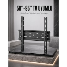 Tv Duvar Askı Aparatı 50-95 İnç Uyumlu Güvenli Sabit Montaj