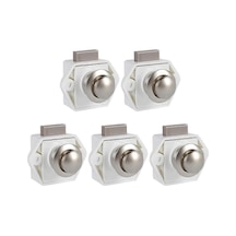 Adet Basmalı Düğme Mandalı Anahtarsız, Mobilya Kapı Kilidi Tokası, Rv Karavan Dolabı Kalın Mobilya İçin Düğme Mandalı Kilidi Beyaz